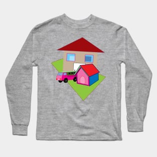 truck, dog house and flat Long Sleeve T-Shirt